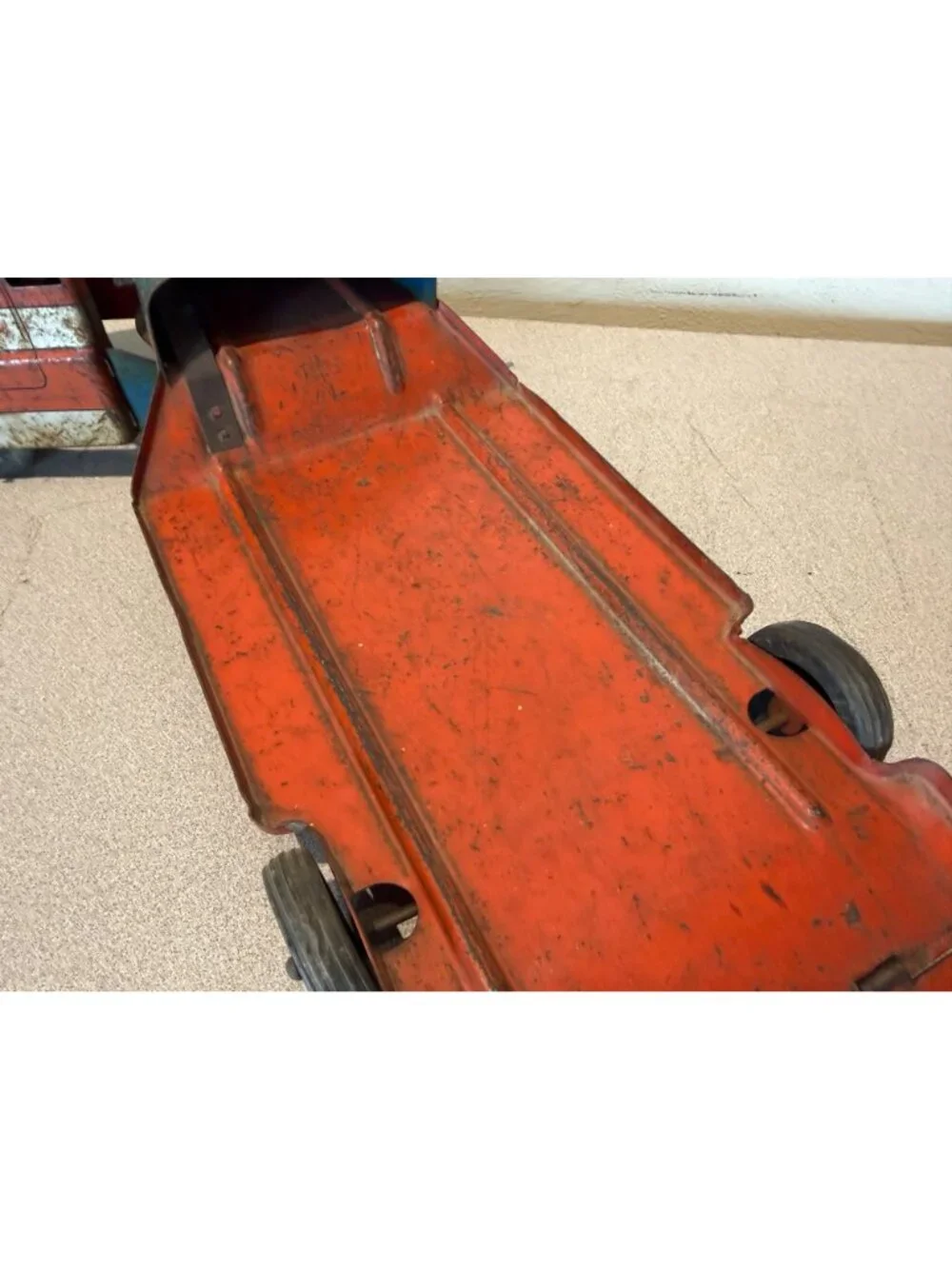 Vintage 1930-40’s Buddy L Wyandotte Express Press Steel Truck & trailer large!